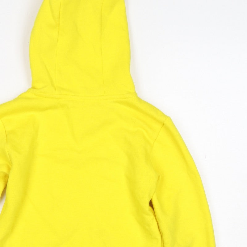 Adidas Boys Yellow Pullover Hoodie 7-8 Years Logo Pocket