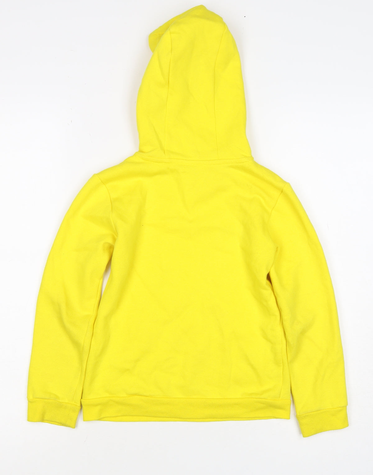 Adidas Boys Yellow Pullover Hoodie 7-8 Years Logo Pocket