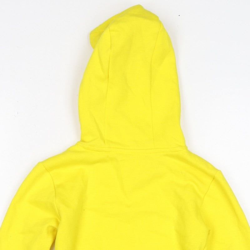 Adidas Boys Yellow Pullover Hoodie 7-8 Years Logo Pocket