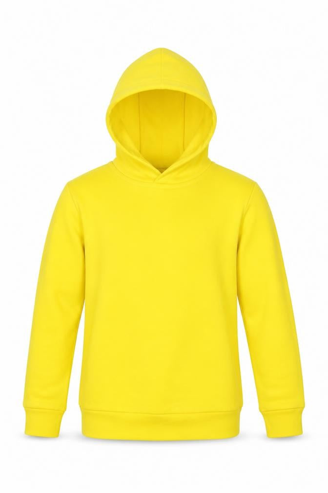 Adidas Boys Yellow Pullover Hoodie 7-8 Years Logo Pocket