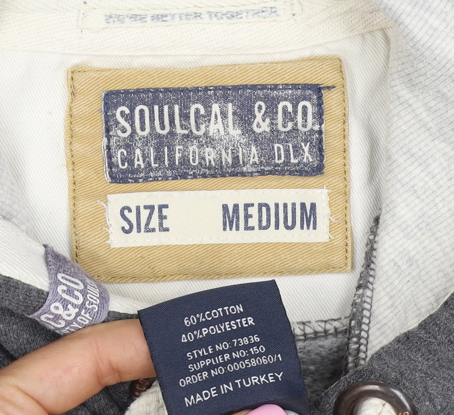 Soulcal & Co Men’s Grey M Pullover Hoodie Oakland Graphic Logo