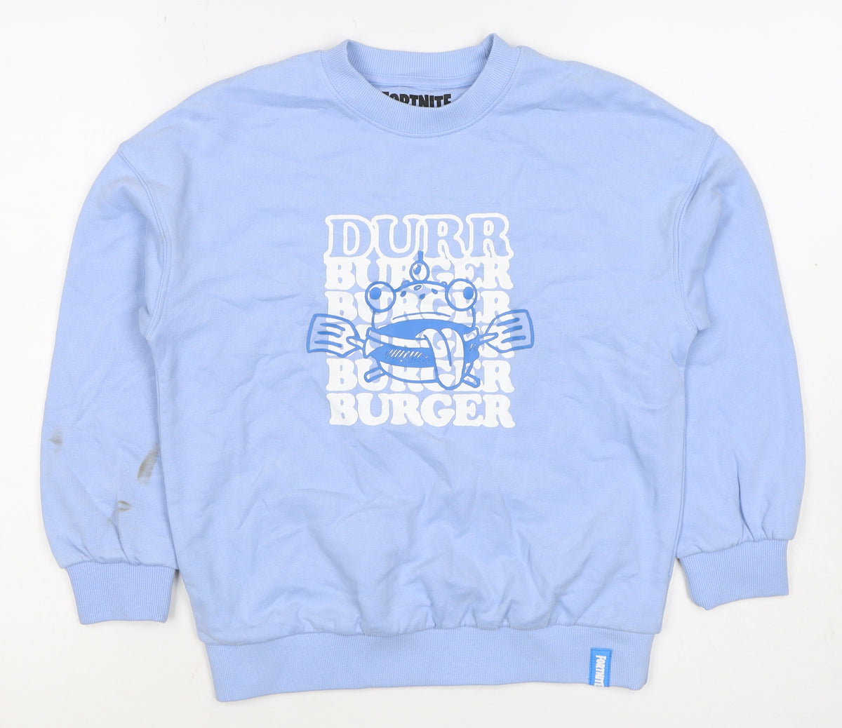 Fortnite Boys Blue 8-9 Years Pullover Graphic Print Sweatshirt