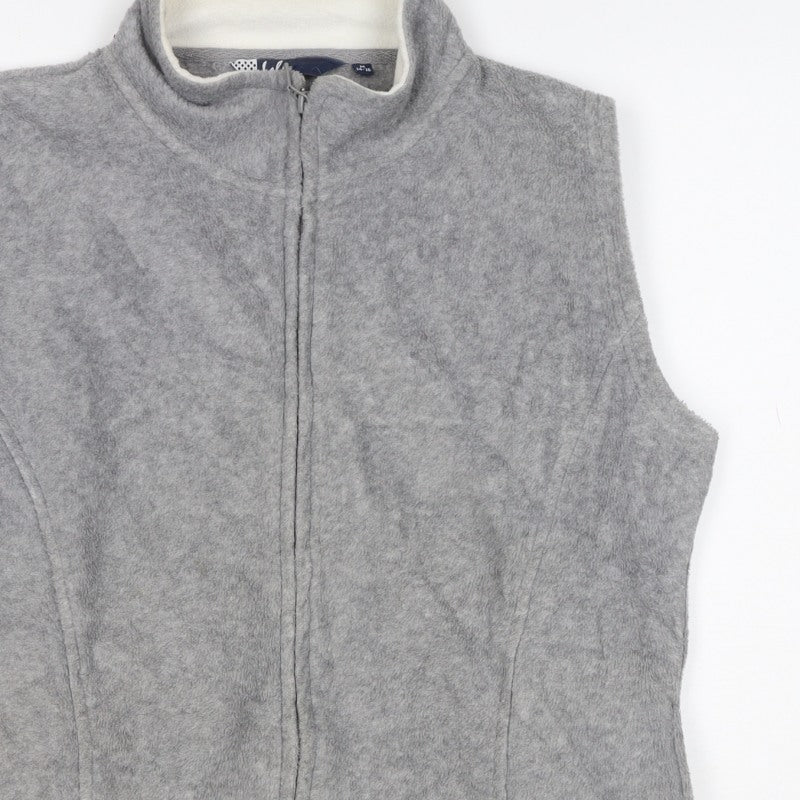 M&Co Women’s Grey Basic Fleece Zip Waistcoat Size M 14-16