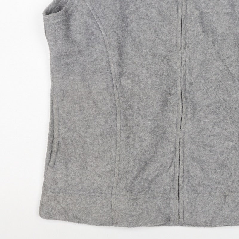 M&Co Women’s Grey Basic Fleece Zip Waistcoat Size M 14-16