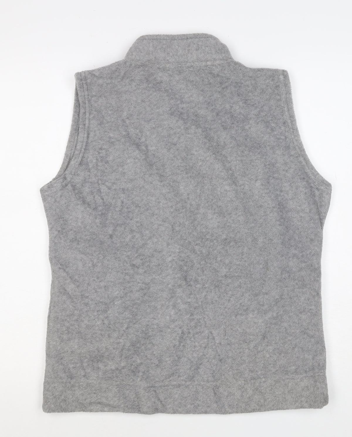 M&Co Women’s Grey Basic Fleece Zip Waistcoat Size M 14-16