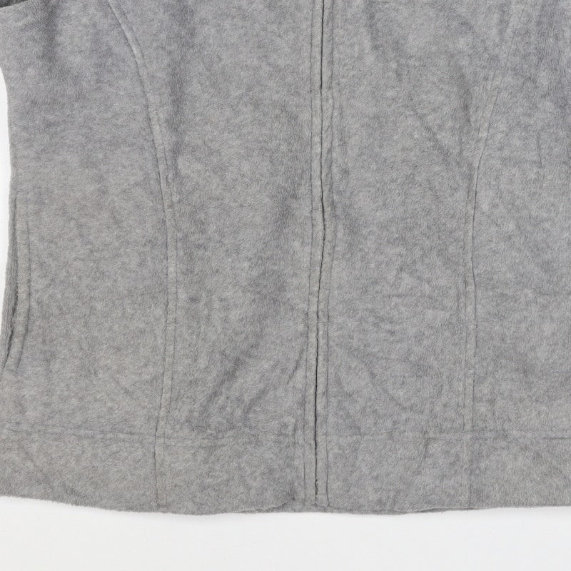 M&Co Women’s Grey Basic Fleece Zip Waistcoat Size M 14-16