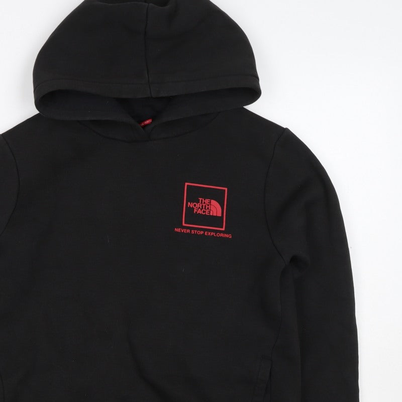 The North Face Boys Black XL Pullover Hoodie Logo Graphic Pockets