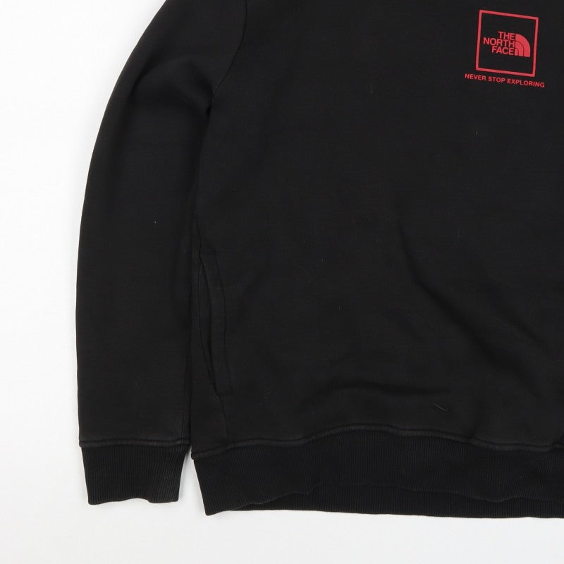 The North Face Boys Black XL Pullover Hoodie Logo Graphic Pockets