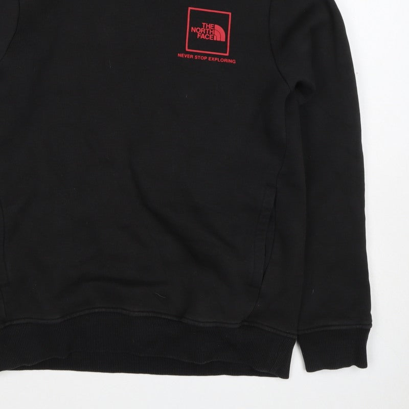 The North Face Boys Black XL Pullover Hoodie Logo Graphic Pockets
