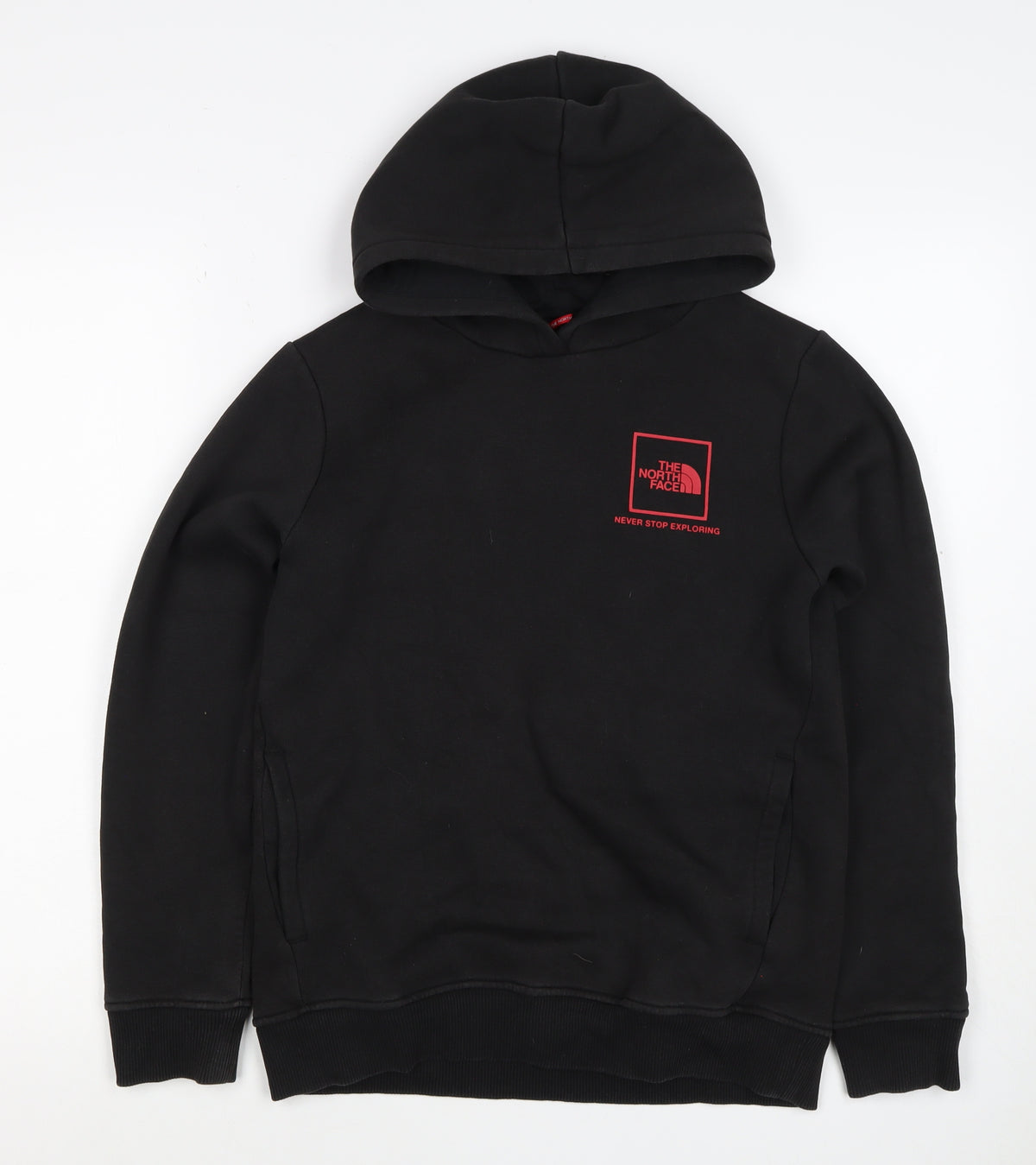 The North Face Boys Black XL Pullover Hoodie Logo Graphic Pockets
