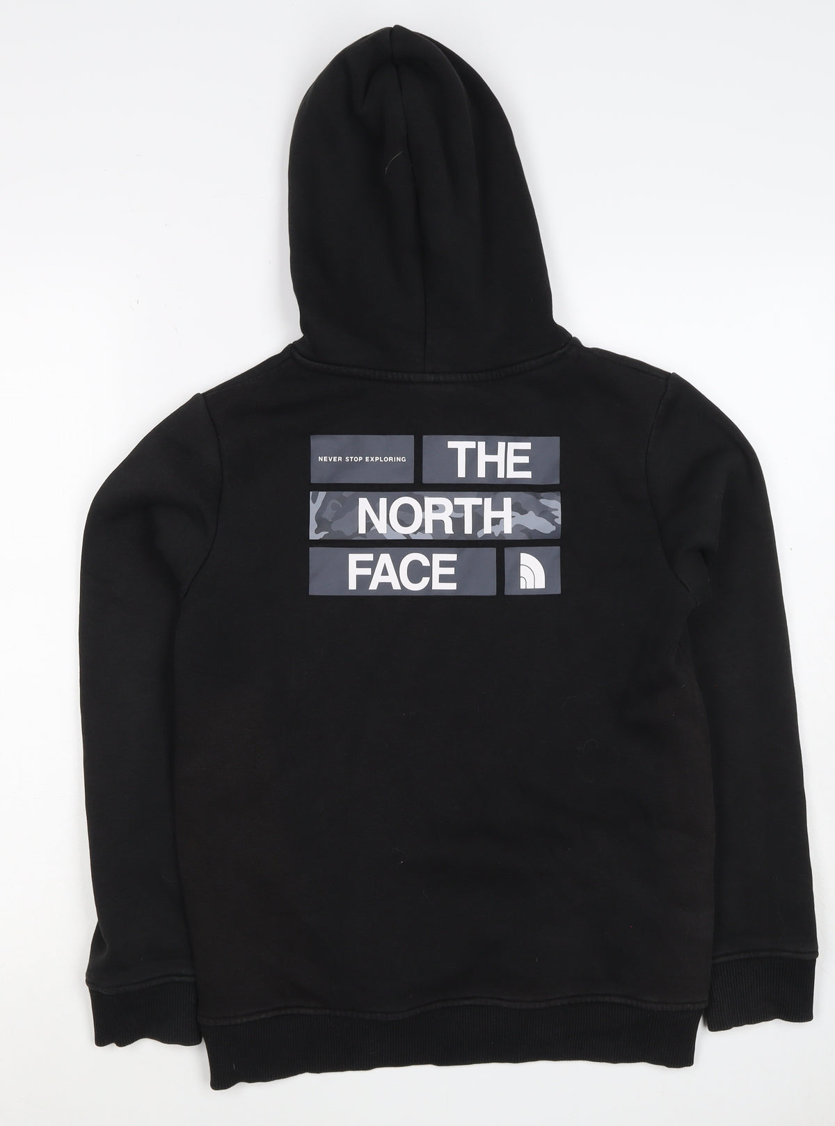 The North Face Boys Black XL Pullover Hoodie Logo Graphic Pockets