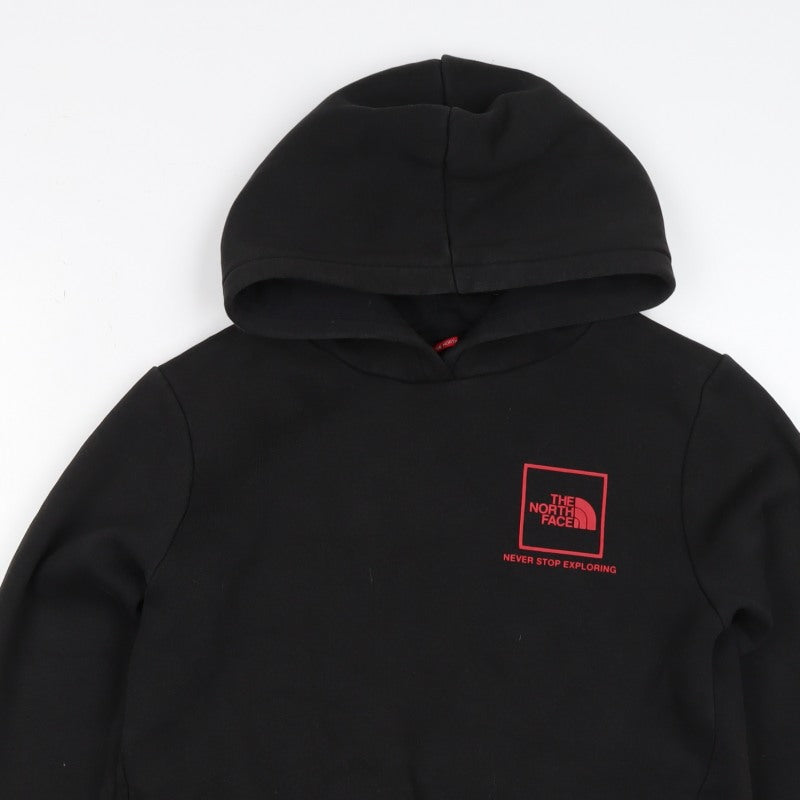 The North Face Boys Black XL Pullover Hoodie Logo Graphic Pockets