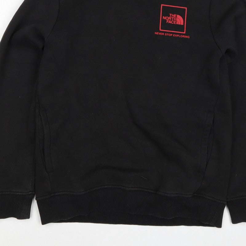 The North Face Boys Black XL Pullover Hoodie Logo Graphic Pockets