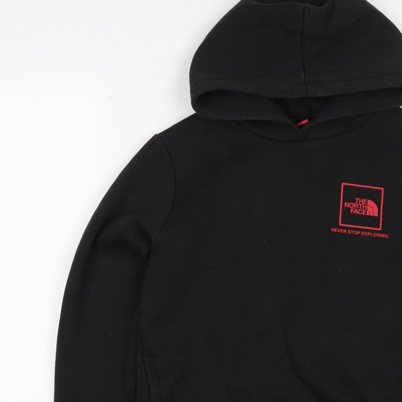 The North Face Boys Black XL Pullover Hoodie Logo Graphic Pockets