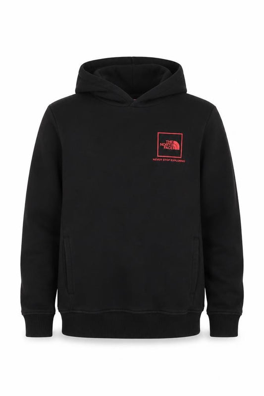 The North Face Boys Black XL Pullover Hoodie Logo Graphic Pockets