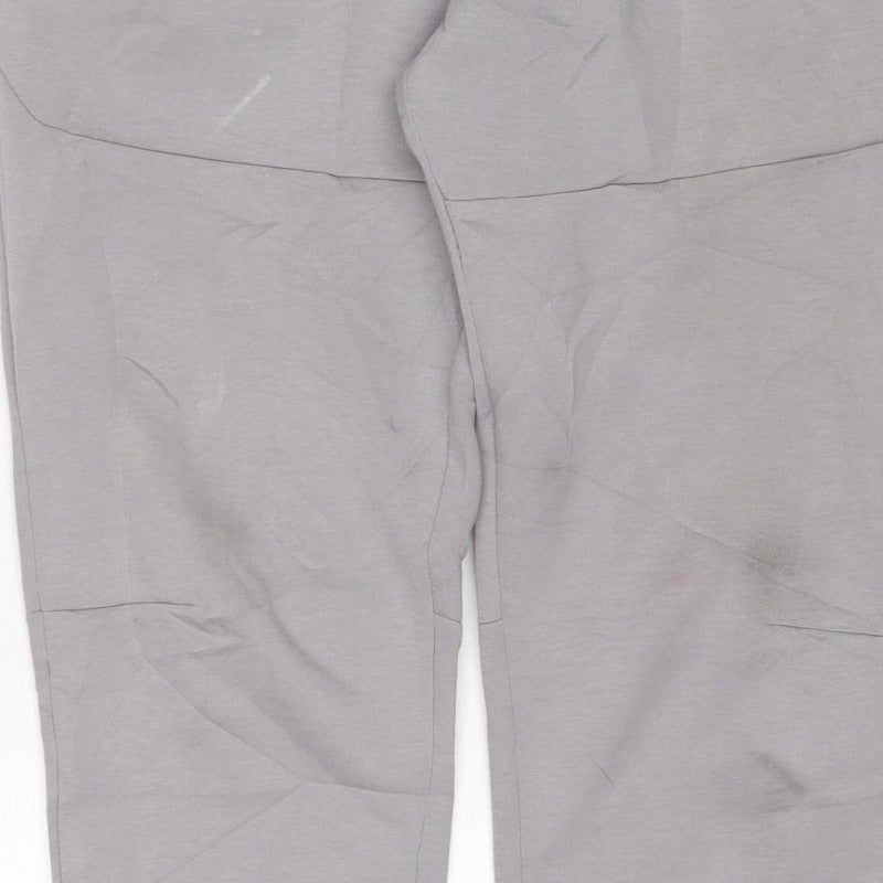 Workout Men’s Grey M Jogger Track Pants Drawstring Zip Pocket