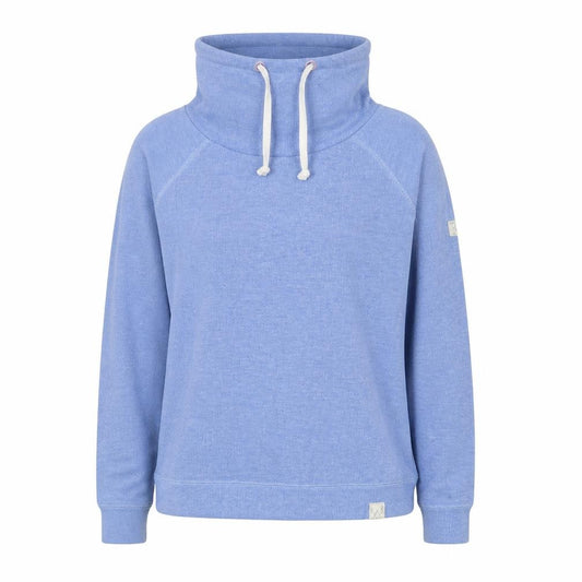 Joules Women Blue UK 6 Pullover Hoodie Cotton Blend Raglan Logo