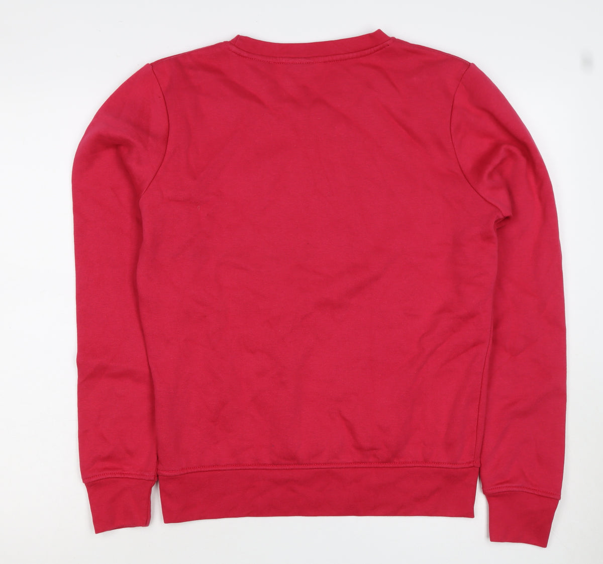 Bench Women's Red UK 14 Logo Crew Neck Pullover Sweatshirt