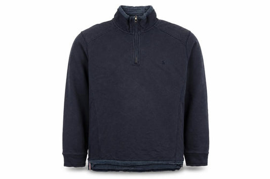 Joules Men’s Blue M 1/4 Zip High Neck Pullover Sweatshirt Logo