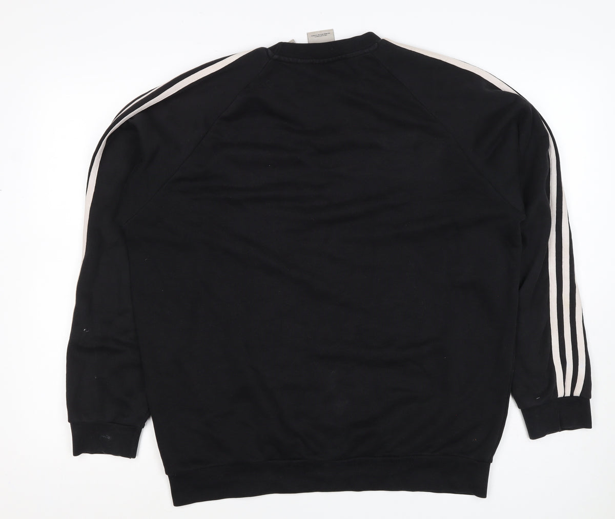 Adidas Men’s Black M 3 Stripe Trefoil Crew Neck Pullover Sweatshirt