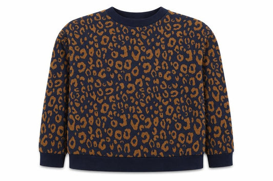 Marks & Spencer Women’s Blue Leopard Print Sweatshirt UK 18 Crew Neck