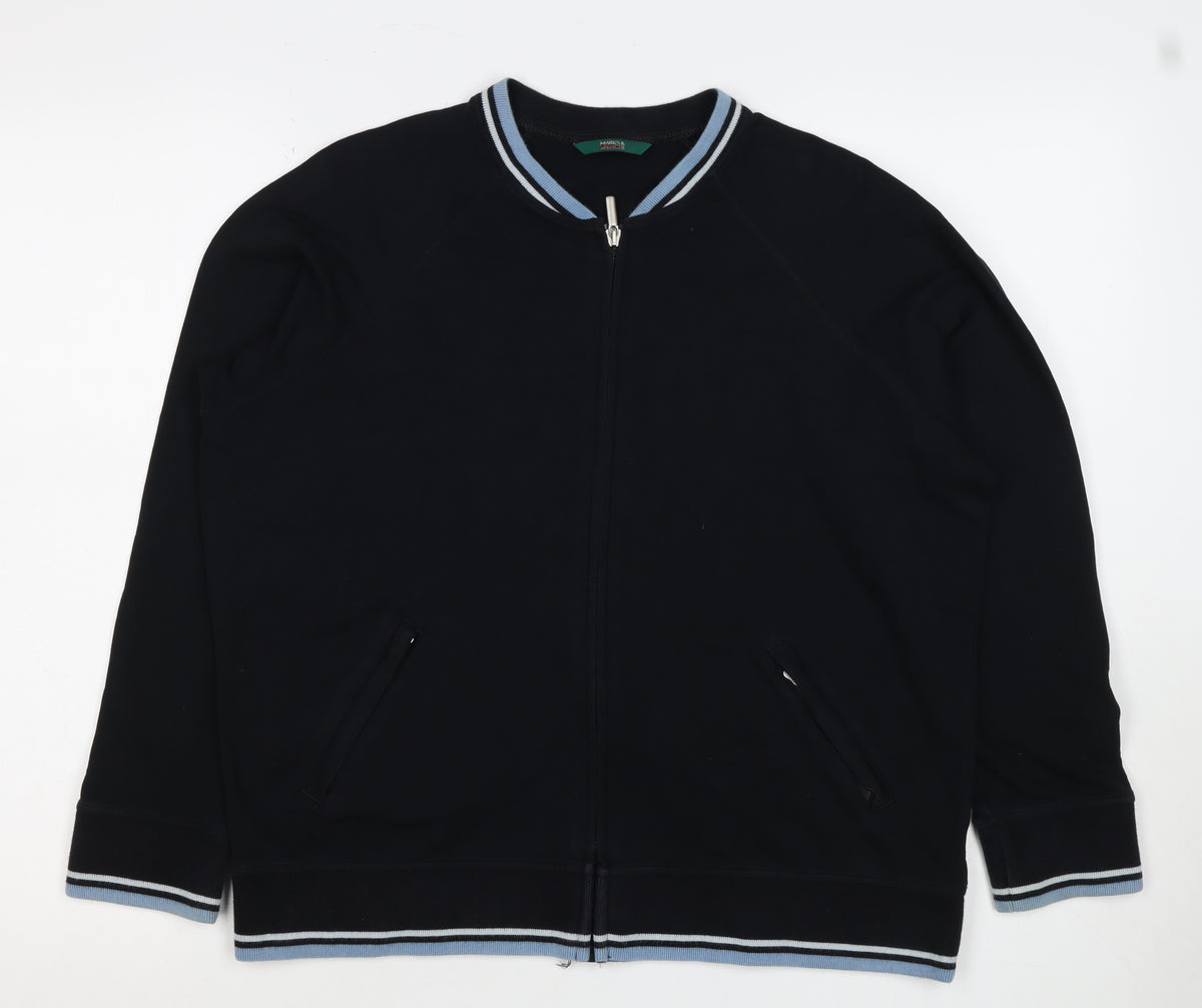 Marks and Spencer Women’s Black Full Zip Sweatshirt UK 16