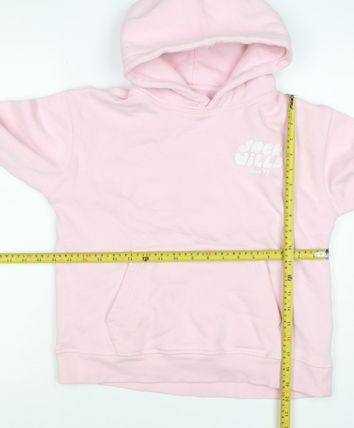 Jack Wills Girls Pink 10-11 Years Pullover Logo Hoodie