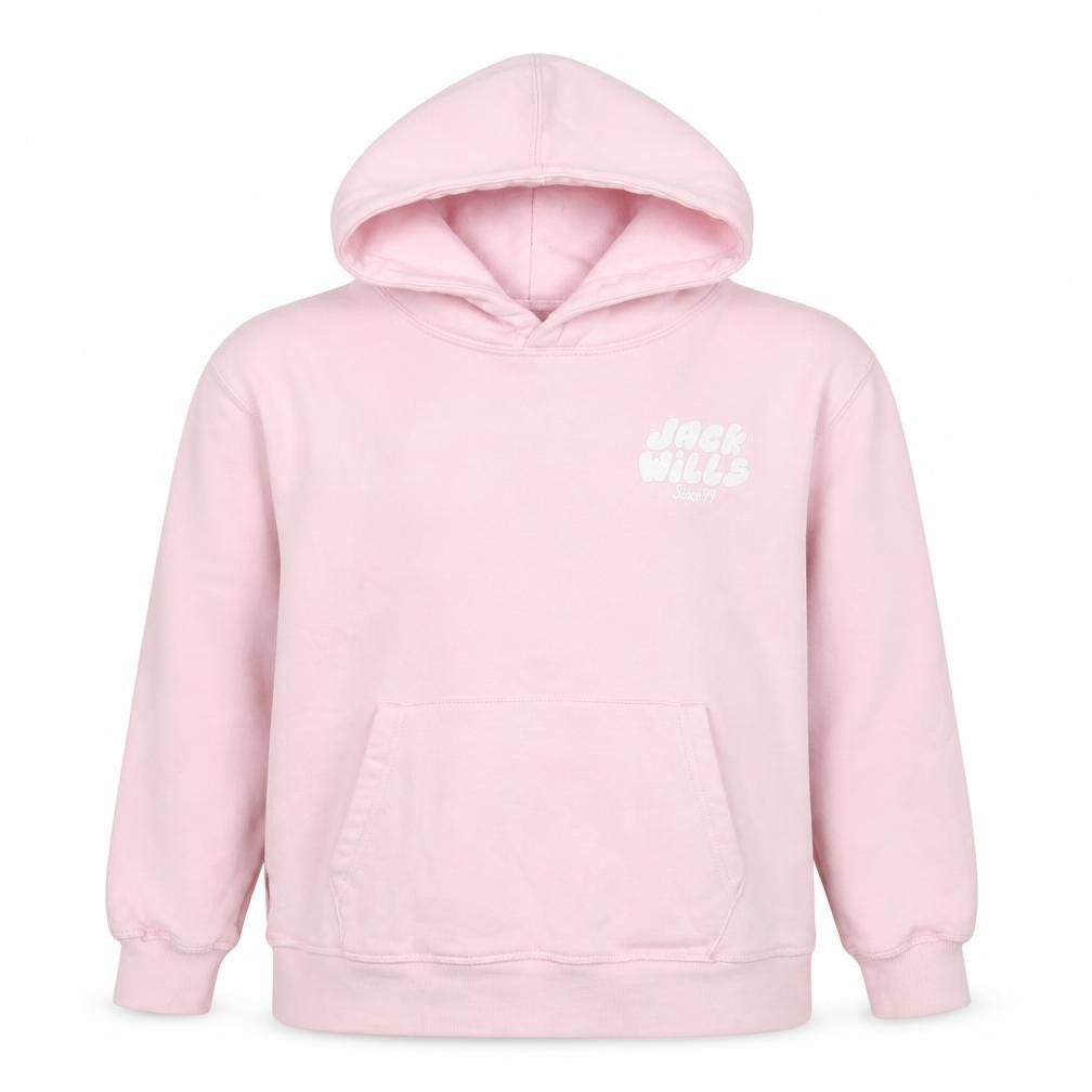 Jack Wills Girls Pink 10-11 Years Pullover Logo Hoodie