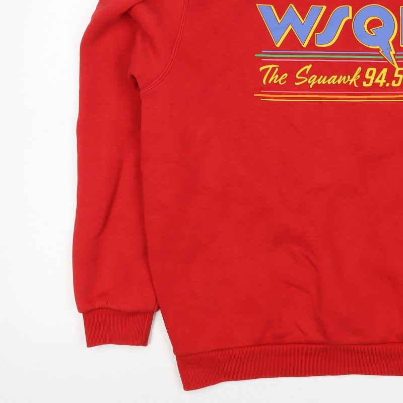 Primark Unisex Red XS Stranger Things The Squawk Graphic Sweatshirt