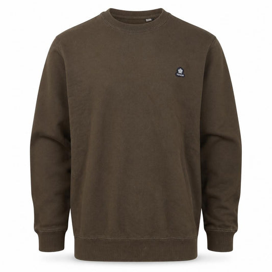 TOG24 Men’s Brown Logo Crew Neck Sweatshirt Size L Cotton Pullover