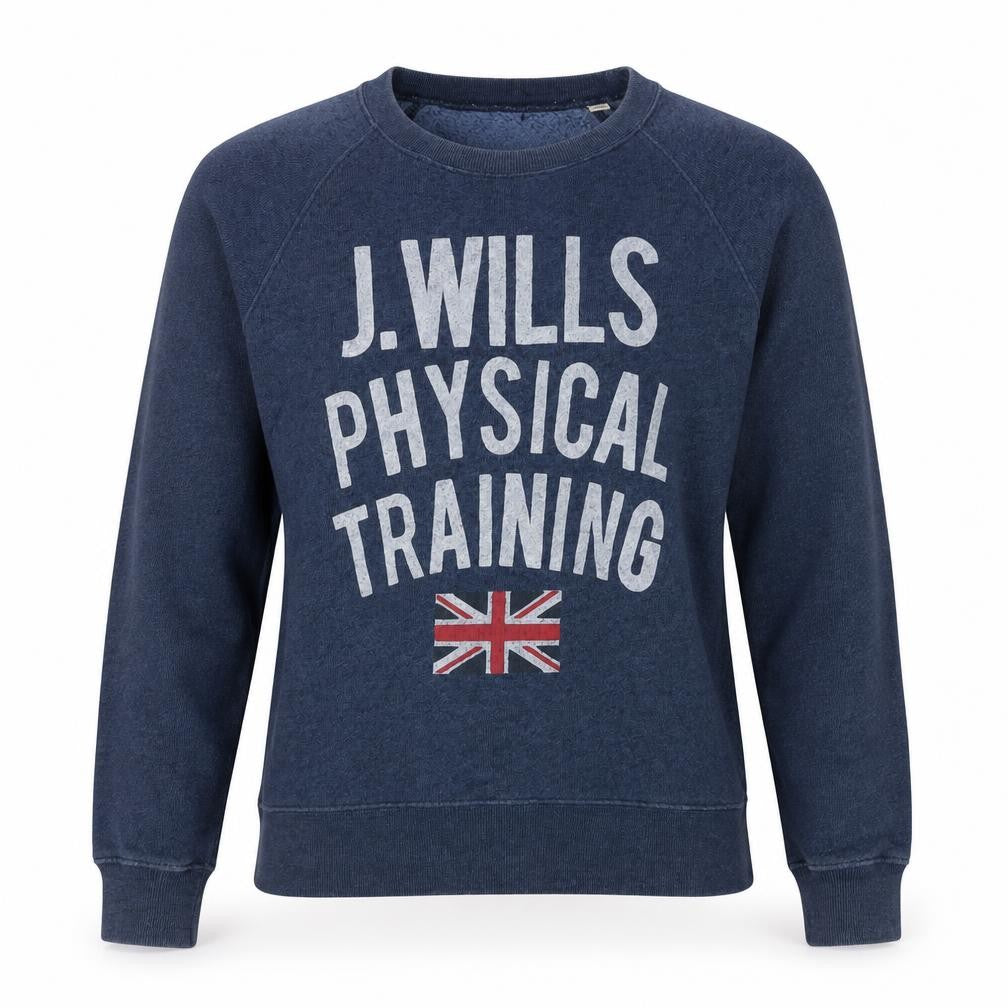 Jack Wills Women’s Blue UK 8 Pullover Sweatshirt Graphic Flag Logo