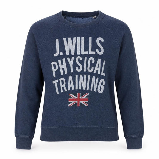 Jack Wills Women’s Blue UK 8 Pullover Sweatshirt Graphic Flag Logo