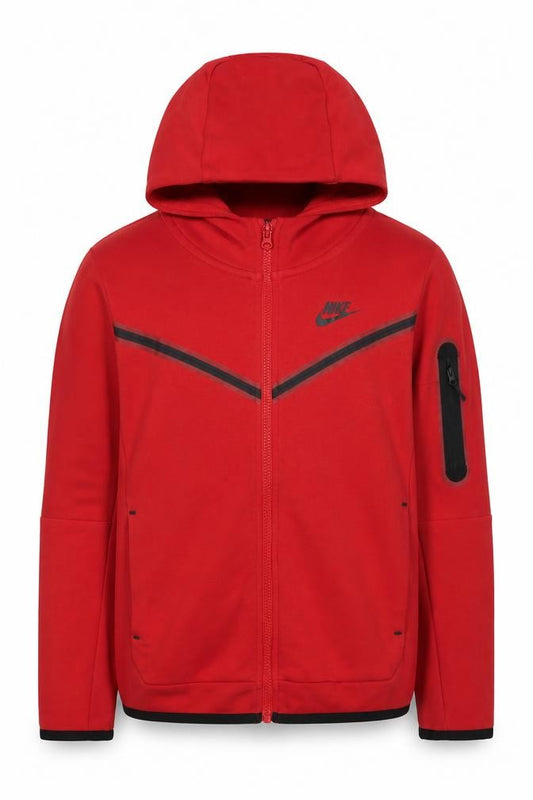 Nike Boys Red 12-13 Years Full Zip Hooded Sports Hoodie Jacket