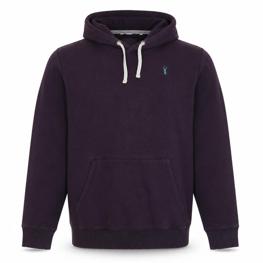 Next Men's Purple XL Pullover Hoodie Deer Logo Drawstring Pocket