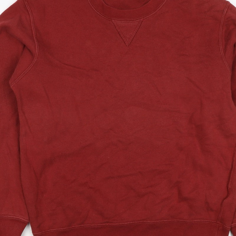 Uniqlo Men’s Red XS Crew Neck Cotton Pullover Sweatshirt