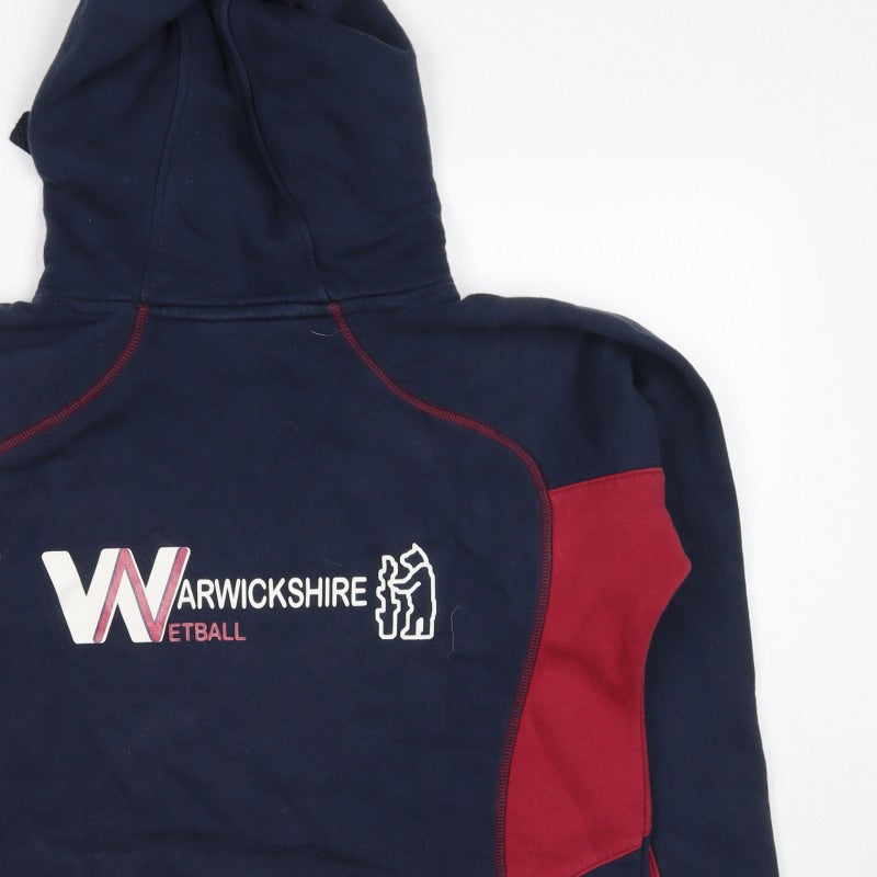 Akuma Unisex Adults Blue Red S Pullover Warwickshire Netball Hoodie