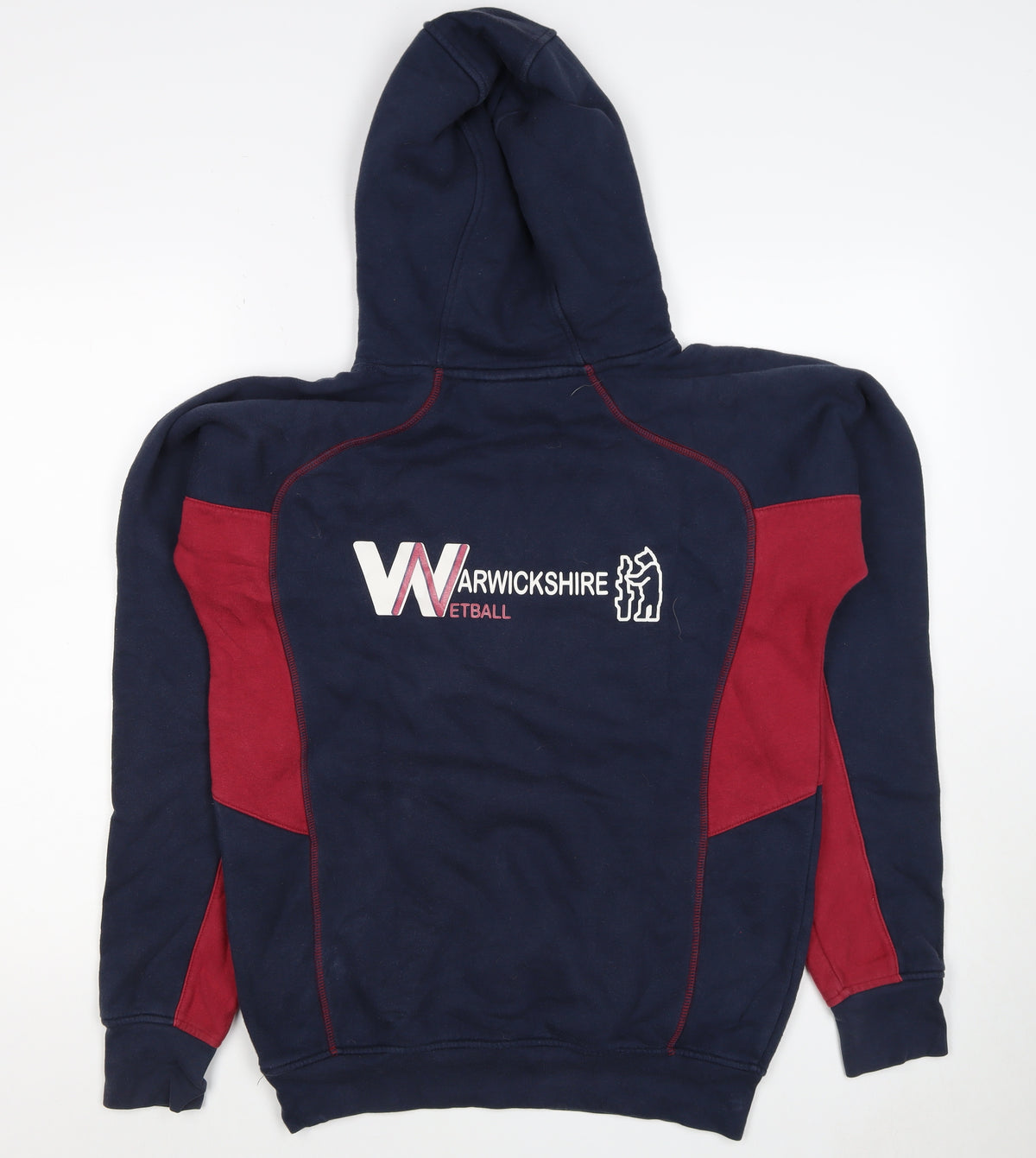 Akuma Unisex Adults Blue Red S Pullover Warwickshire Netball Hoodie