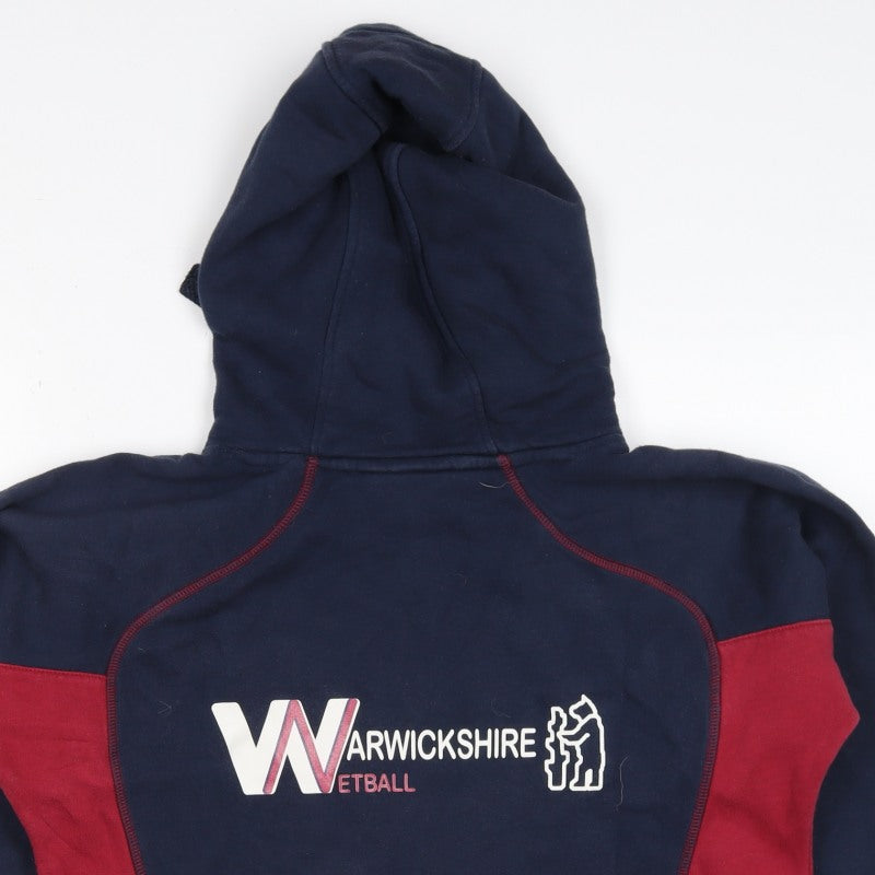 Akuma Unisex Adults Blue Red S Pullover Warwickshire Netball Hoodie