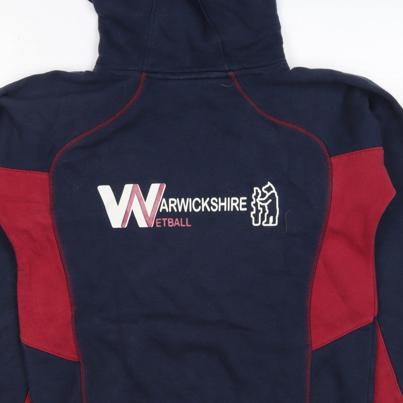 Akuma Unisex Adults Blue Red S Pullover Warwickshire Netball Hoodie