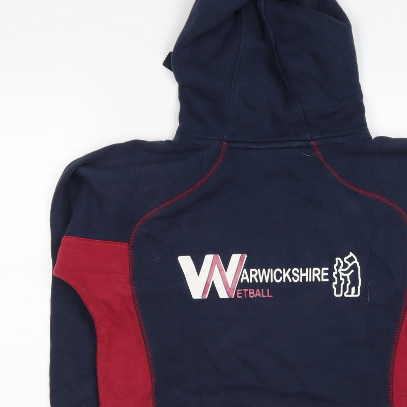 Akuma Unisex Adults Blue Red S Pullover Warwickshire Netball Hoodie