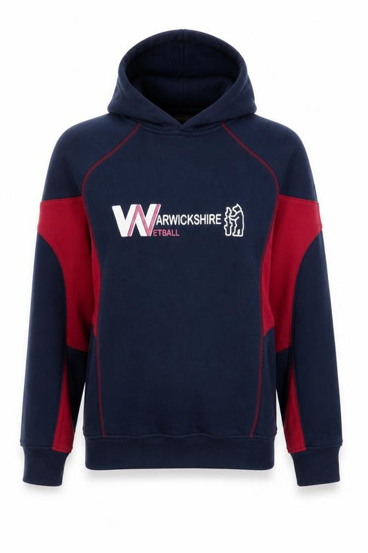 Akuma Unisex Adults Blue Red S Pullover Warwickshire Netball Hoodie