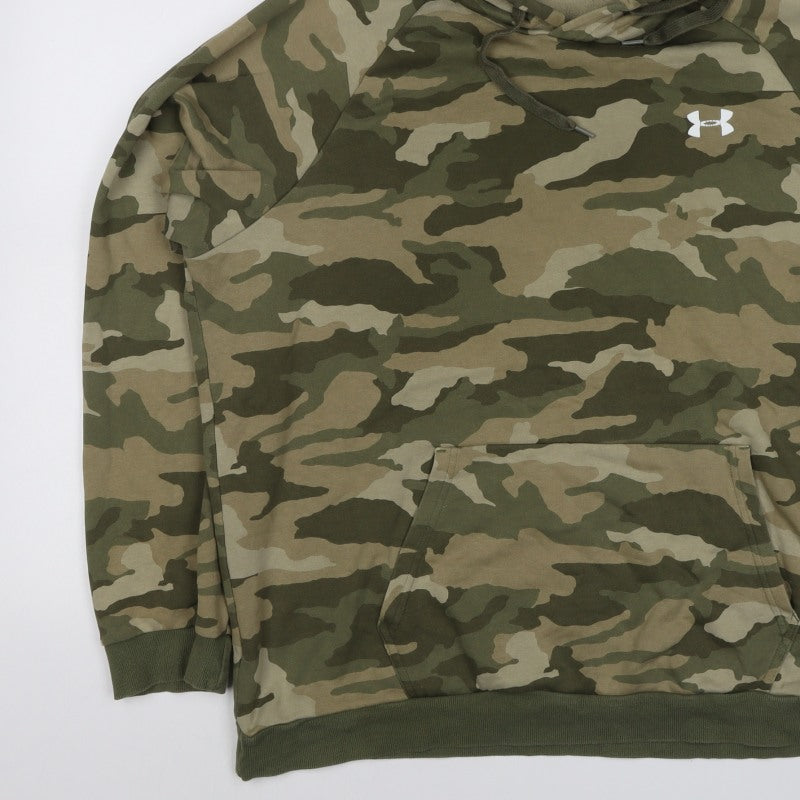 Under Armour Unisex Adults Green Camo XL Pullover Hoodie