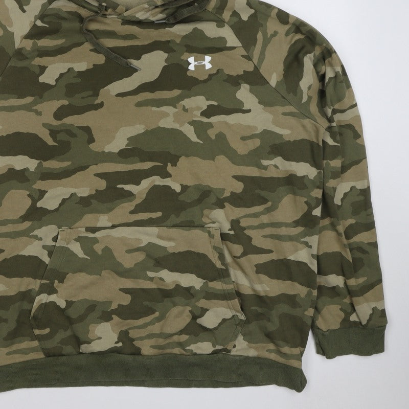 Under Armour Unisex Adults Green Camo XL Pullover Hoodie
