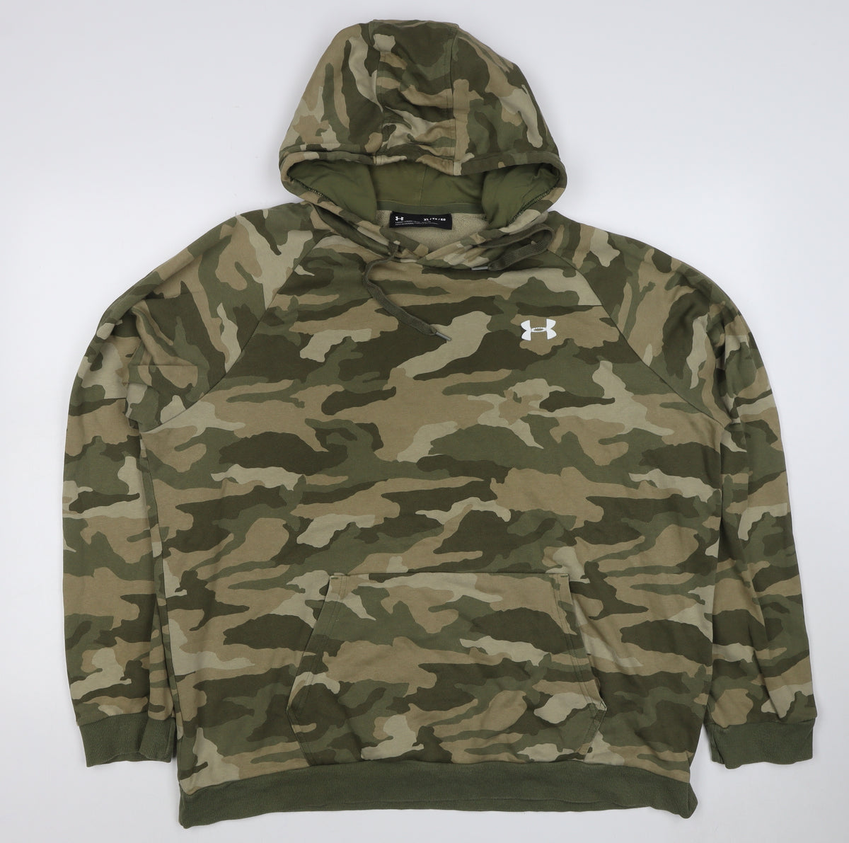 Under Armour Unisex Adults Green Camo XL Pullover Hoodie