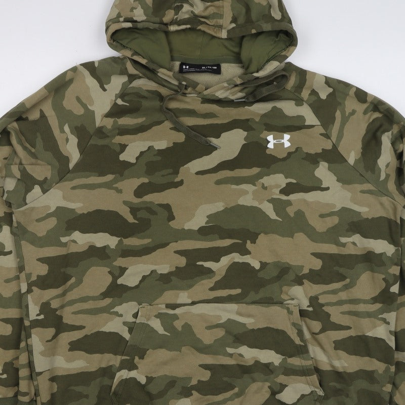 Under Armour Unisex Adults Green Camo XL Pullover Hoodie