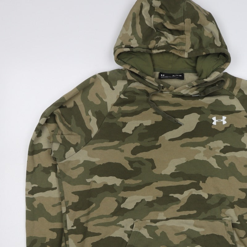 Under Armour Unisex Adults Green Camo XL Pullover Hoodie