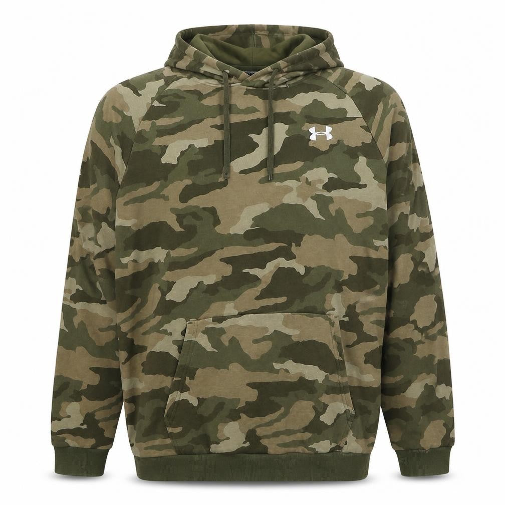 Under Armour Unisex Adults Green Camo XL Pullover Hoodie