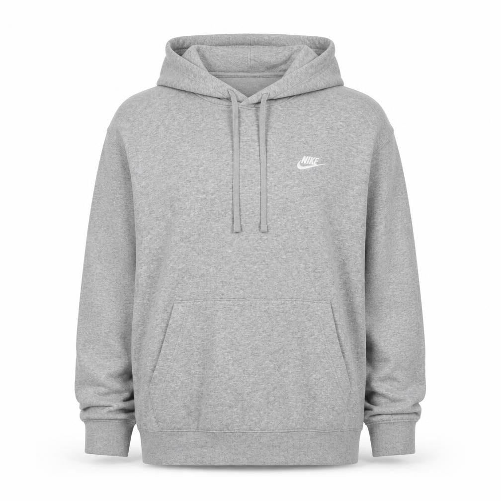 Nike Women Grey L Pullover Hoodie Logo Drawstring Pockets