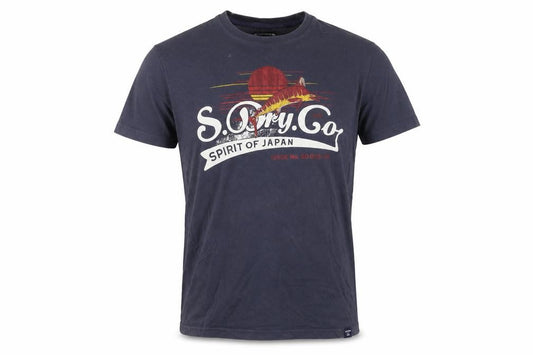 Superdry Men’s Blue M Spirit of Japan Fish Graphic Print T-Shirt