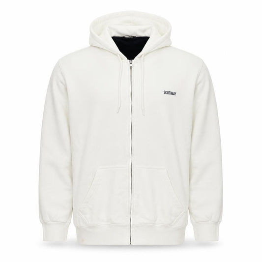 Southbay Men’s Ivory L Full Zip Logo Hoodie Fleece